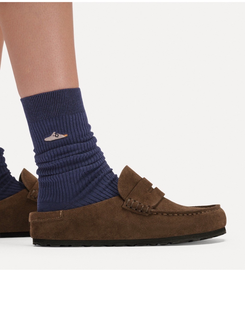 Birkenstock Brown Suede Penny Mule Clogs - Picture 4 of 16